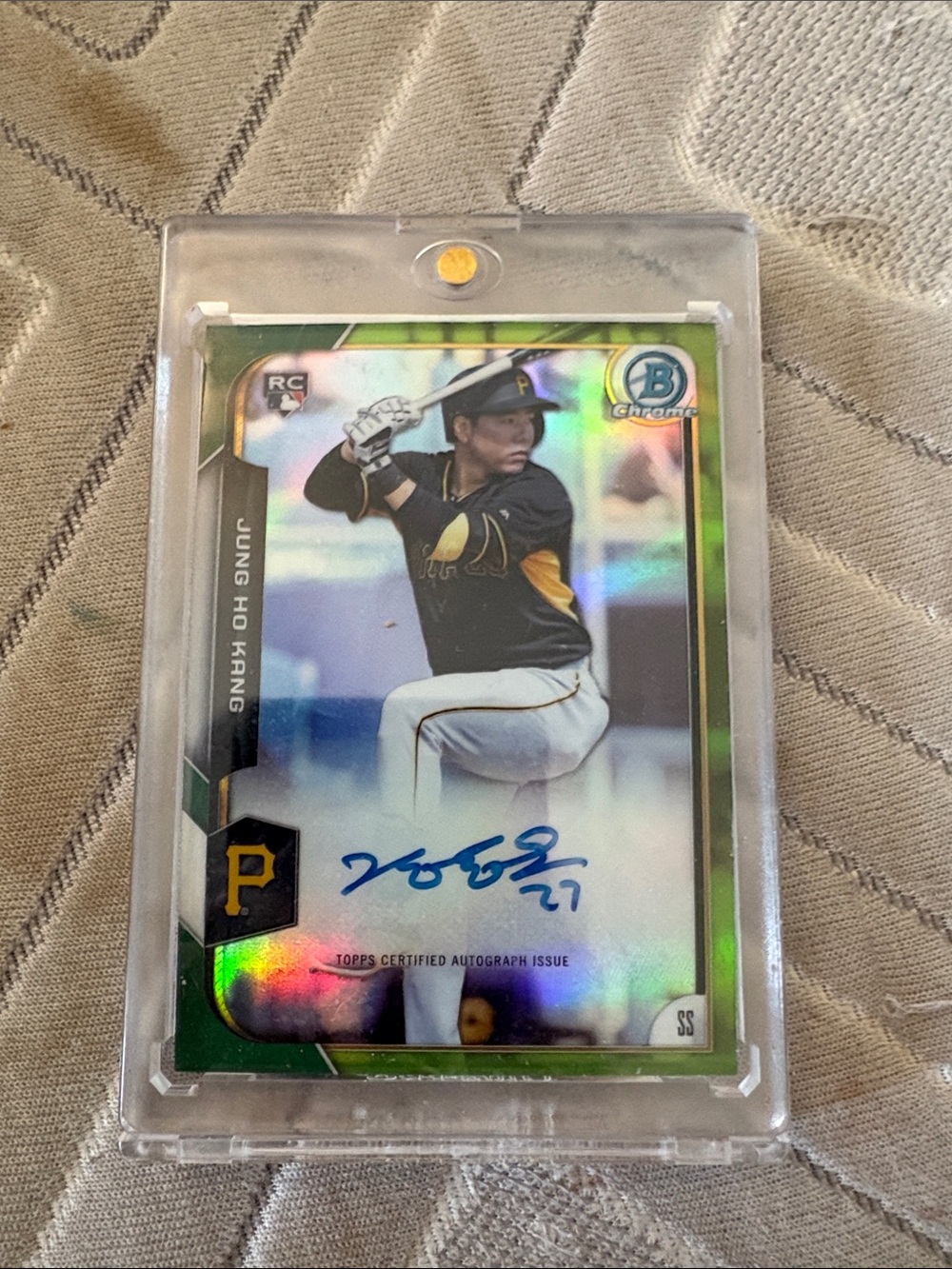 Topps Jung Ho Kang Autograph Rookie Card - Green Accents